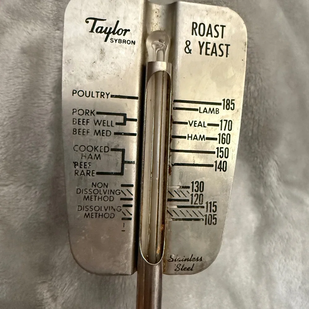 Vintage Taylor Sybron Stainless Steel Roast & Yeast Meat Thermometer Kitchen‎